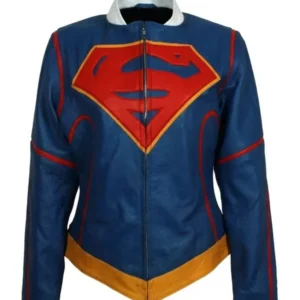 Supergirl Melissa Benoist Blue Leather Jacket