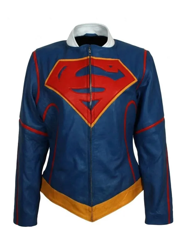 Supergirl Melissa Benoist Blue Leather Jacket