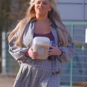 TOWIE S36 Saffron Lempriere Check Bomber Jacket