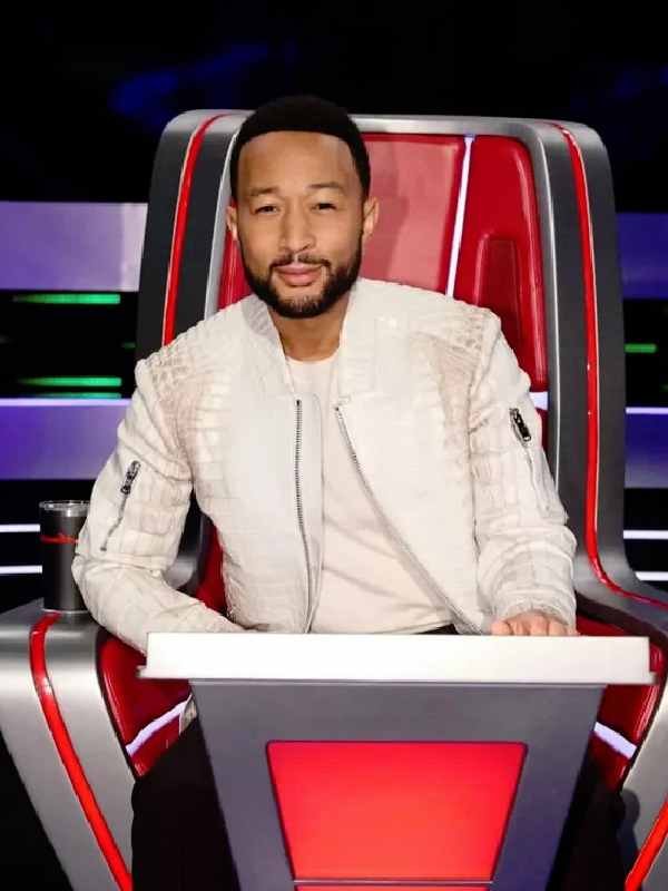 The Voice 2026 John Legend Croc Leather Jacket - Image 5