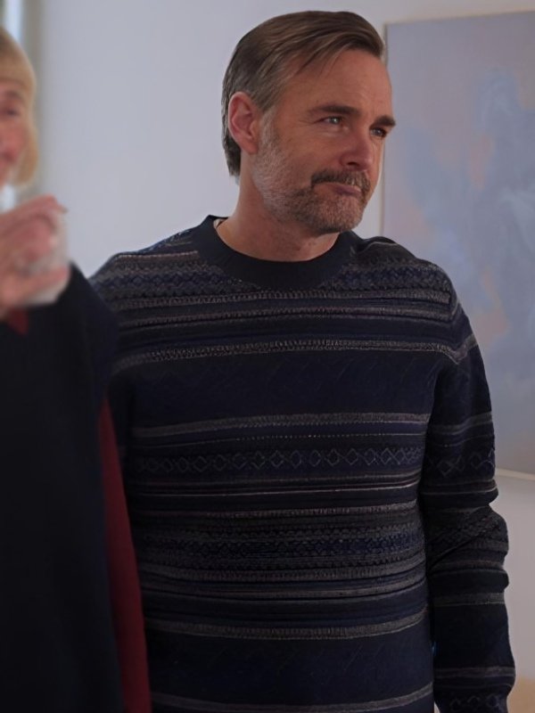 The Four Seasons S2 Will Forte Fair Isle Crewneck Sweater