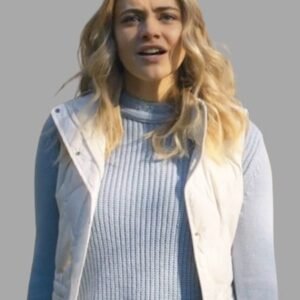 The Other Zoey Josephine Langford White Quilted Vest