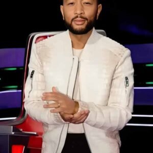 The Voice 2026 John Legend Croc Leather Jacket