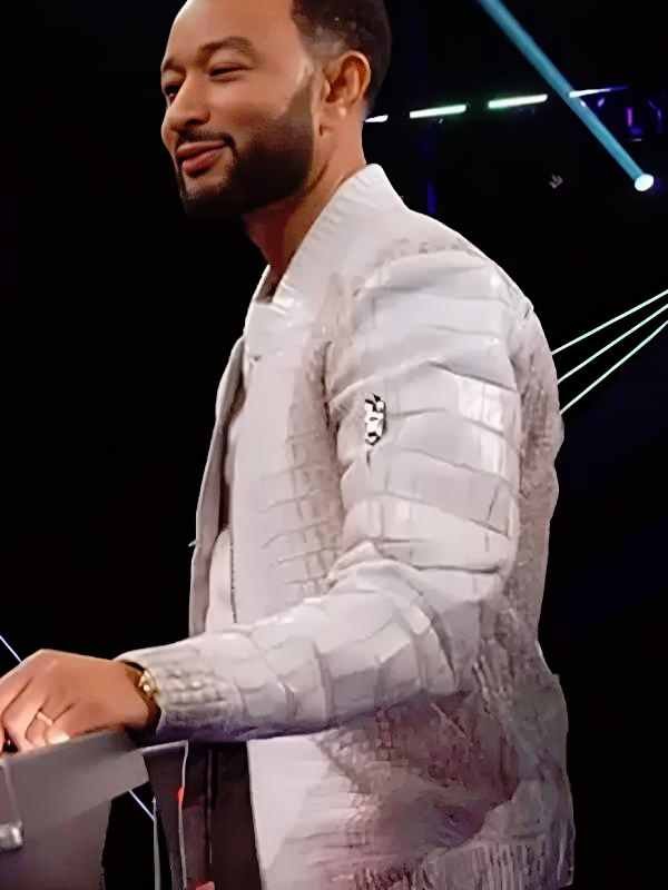 The Voice 2026 John Legend Croc Leather Jacket - Image 2