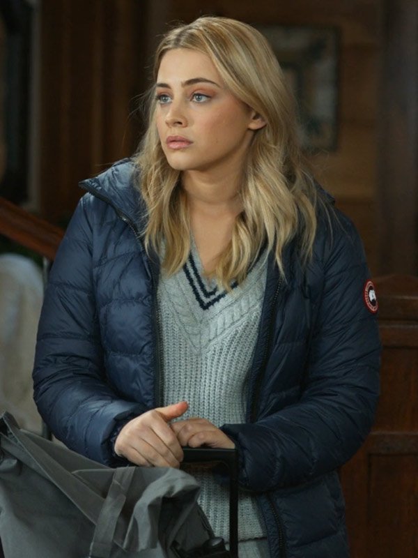 The Other Zoey Josephine Langford Blue Quilted Jacket - Image 2