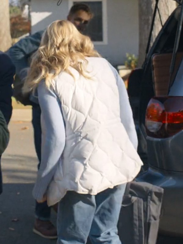 The Other Zoey Josephine Langford White Quilted Vest