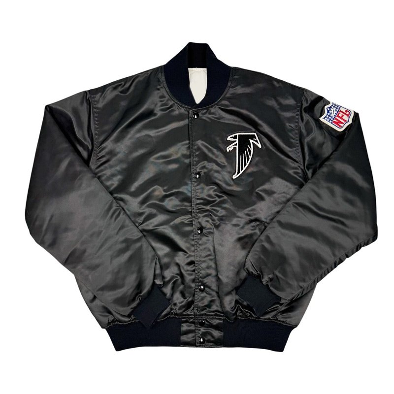 Atlanta Falcons Big Logo Vintage Black Bomber Jacket