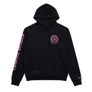 Chrome Hearts Horseshoe Black and Pink Hoodie