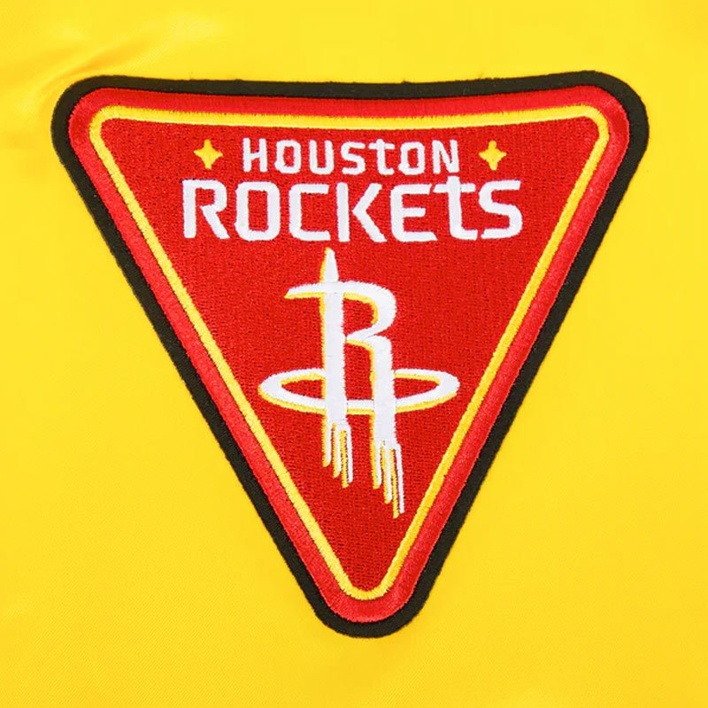 Houston Rockets Classic Yellow Satin Jacket