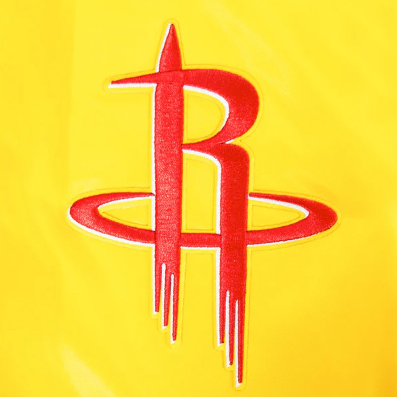 Houston Rockets Classic Yellow Satin Jacket - Image 7