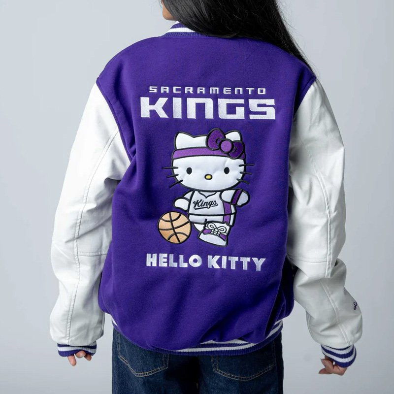 Hello Kitty Sacramento Kings Varsity Jacket - Image 2