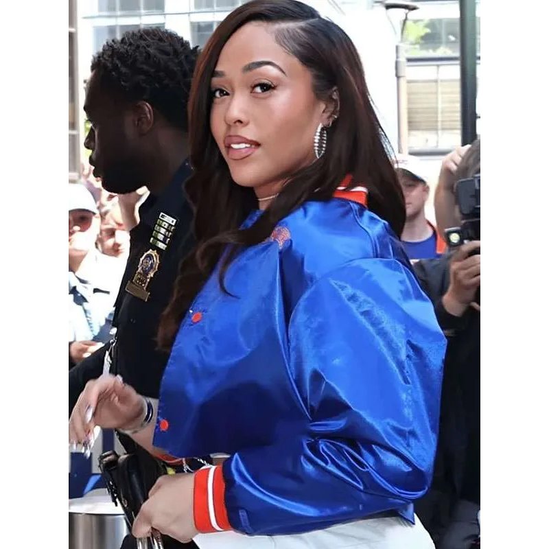 New York Knicks Jordyn Woods Cropped Jacket