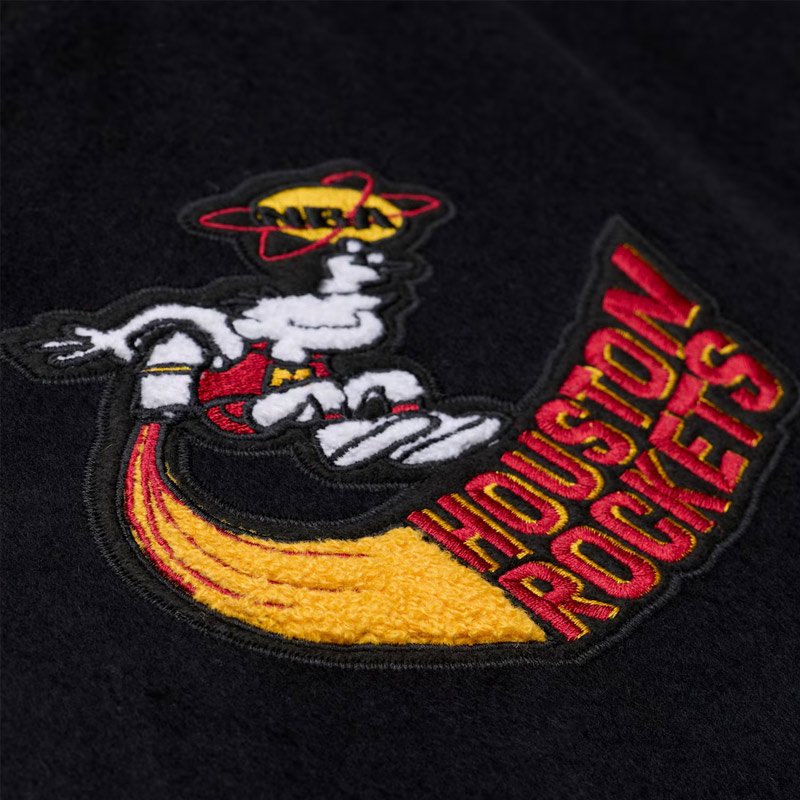 Houston Rockets Off Day Black and White Varsity Jacket - Image 2