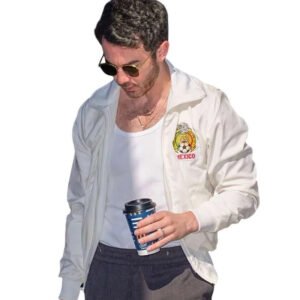 Kevin Jonas Tecate Emblema México White Bomber Jacket